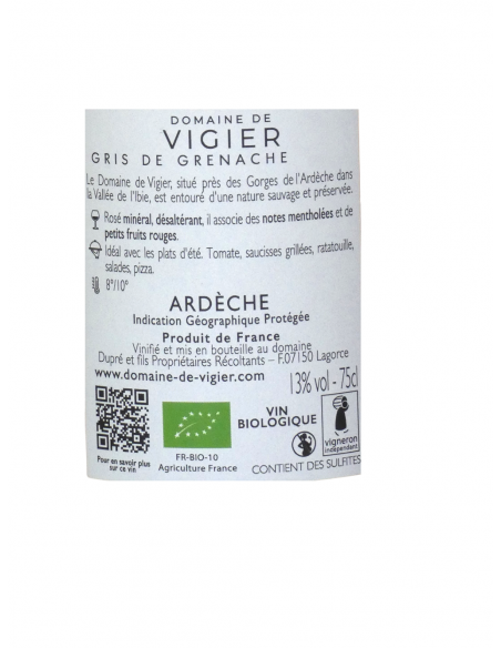 Gris de grenache - Domaine de Vigier