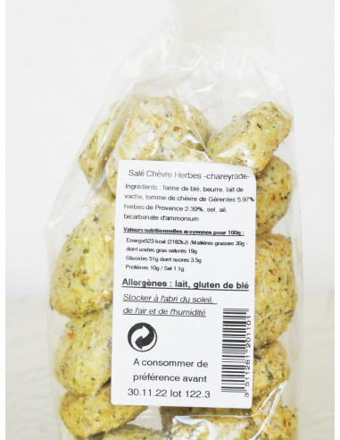 Biscuits salés chèvre de Gérentes et...