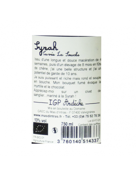 Syrah La Souche - Mas d'Intras