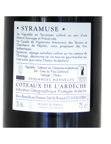 Syramuse - Domaine Salel & Renaud