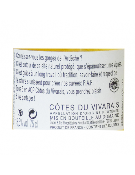 Vivarais blanc "Cuvée Albin" - Domaine de Vigier